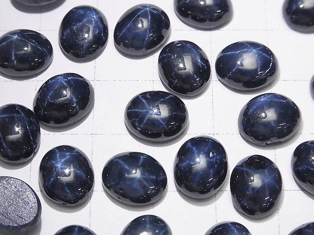 [Video] Africa Star Sapphire AAA- Oval Cabochon 11x9mm 1pc