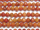 [Video] High Quality! Sponge Coral Faceted Round 4mm 1strand beads (aprx.15inch/36cm)