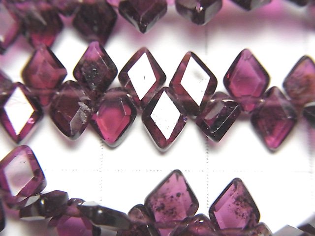 [Video]High Quality Garnet AA++ Diamond Shape 1strand beads (aprx.7inch/18cm)