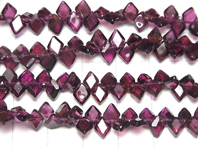 [Video]High Quality Garnet AA++ Diamond Shape 1strand beads (aprx.7inch/18cm)