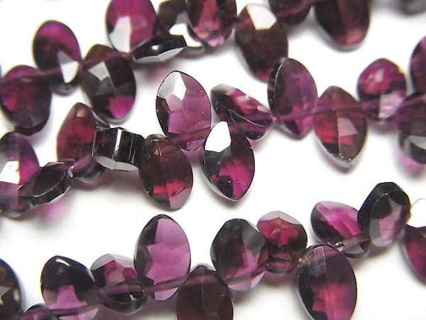[Video]High Quality Garnet AA++ Faceted Marquise 1strand beads (aprx.7inch/18cm)