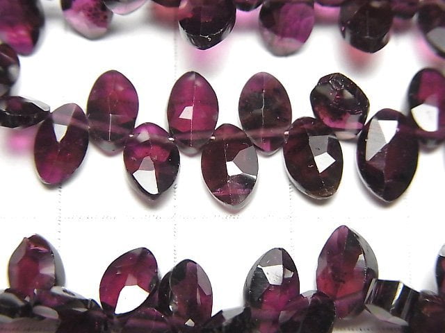 [Video]High Quality Garnet AA++ Faceted Marquise 1strand beads (aprx.7inch/18cm)