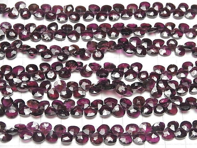 [Video]High Quality Garnet AA++ Chestnut Faceted Briolette 1strand beads (aprx.7inch/18cm)