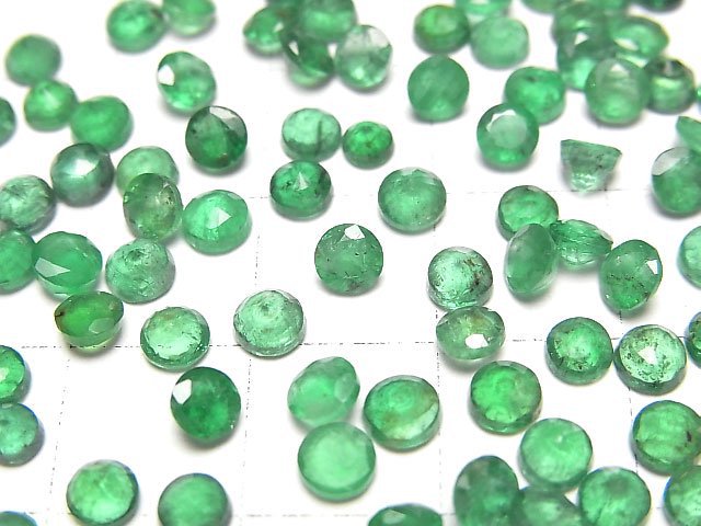 [Video] Zambia High Quality Emerald AA++ Loose stone Round Faceted less than 4mm 1pc