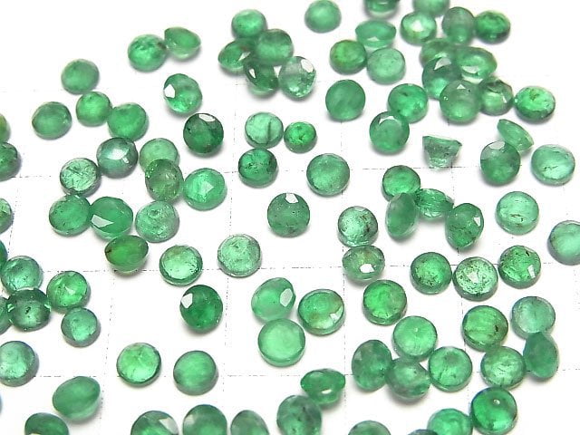 [Video] Zambia High Quality Emerald AA++ Loose stone Round Faceted less than 4mm 1pc