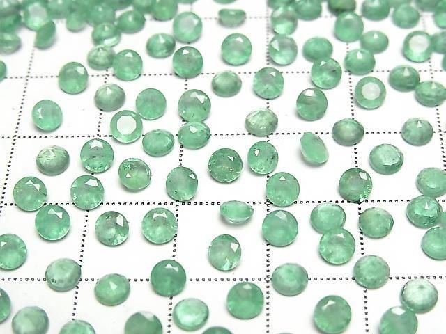[Video] Zambia High Quality Emerald AA++ Loose Stone Round Faceted 4x4mm 1pc