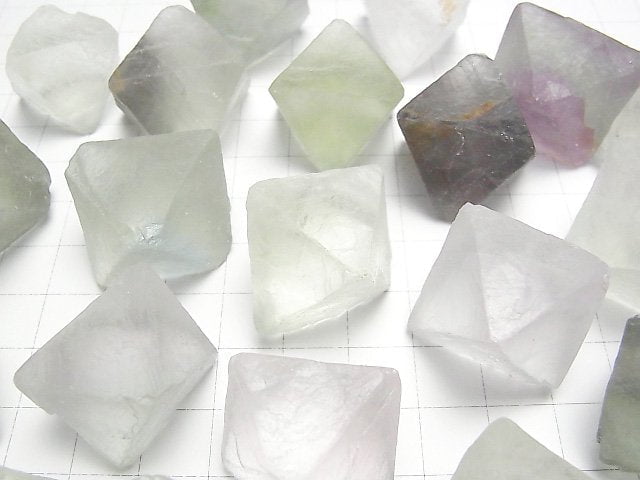 [Video]Multi color Fluorite 8Faceted body 5pcs