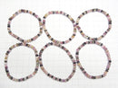 [Video]High Quality! Multicolor Tourmaline AA+ Faceted Button Rondelle 5x5x3mm Bracelet
