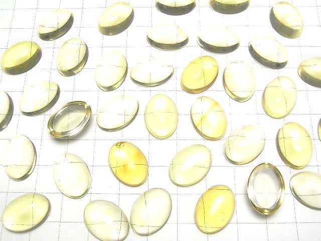 [Video] Yellow color Amber Oval Cabochon 18x13mm 1pc