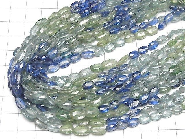 [Video]High Quality Multicolor Kyanite AAA- Faceted Oval Half or 1strand beads (aprx.15inch/38cm)