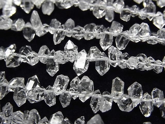[Video] Afghanistan Double Point Crystal AAA- Top Side Drilled Hole half or 1strand beads (aprx.15inch/37cm)