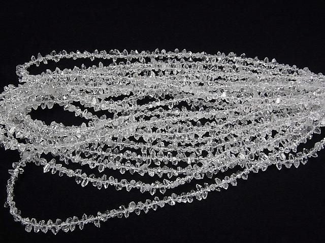 [Video] Afghanistan Double Point Crystal AAA- Top Side Drilled Hole half or 1strand beads (aprx.15inch/37cm)