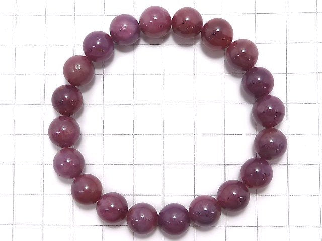 [Video][One of a kind] Ruby AAA Round 10mm Bracelet NO.12