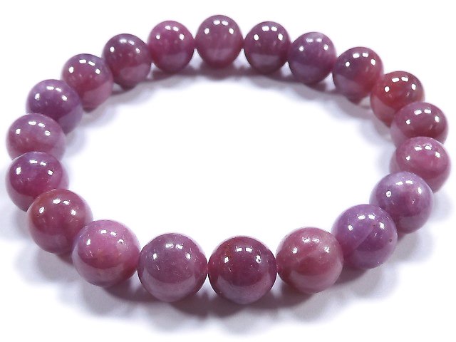 [Video][One of a kind] Ruby AAA Round 10mm Bracelet NO.12