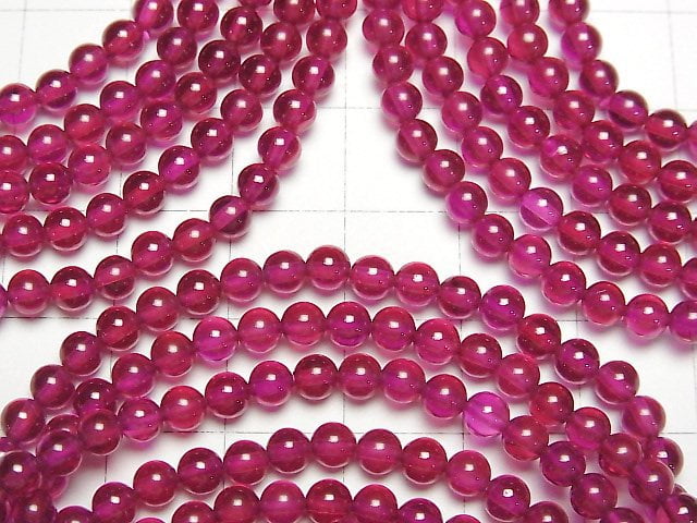 [Video] Synthetic Ruby AAA Round 4mm Bracelet