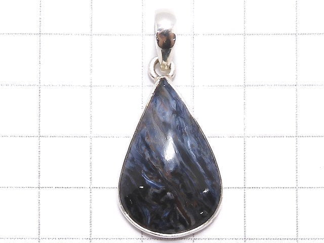 [Video][One of a kind] Blue Pietersite AAA Pendant Silver925 NO.7