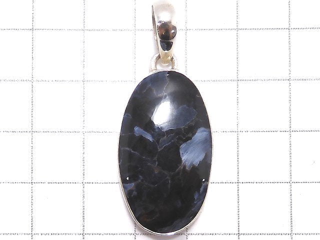 [Video][One of a kind] Blue Pietersite AAA Pendant Silver925 NO.8