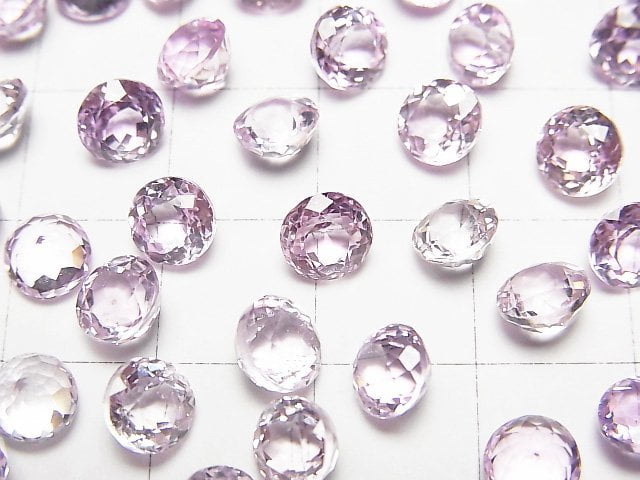 [Video]High Quality Kunzite AAA Loose stone Round Faceted 6x6mm 1pc