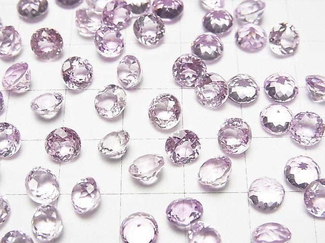 [Video]High Quality Kunzite AAA Loose stone Round Faceted 6x6mm 1pc