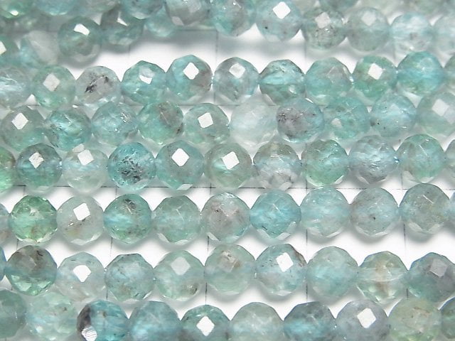 [Video]High Quality! Apatite AA Faceted Round 5mm 1strand beads (aprx.15inch/36cm)