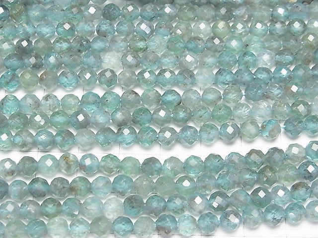 [Video]High Quality! Apatite AA Faceted Round 5mm 1strand beads (aprx.15inch/36cm)