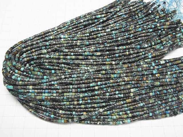 [Video]Turquoise AA Roundel (Heishi)3x3x2mm 1strand beads (aprx.15inch/38cm)