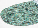 [Video]Turquoise AA++ Rondelle (Heishi)3x3x2mm half or 1strand beads (aprx.15inch/38cm)