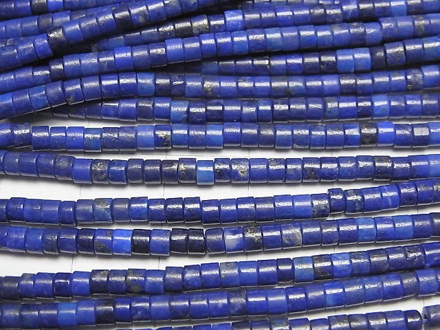 [Video] Lapislazuli AAA- Roundel (Heishi)3x3x2mm 1strand beads (aprx.15inch/37cm)