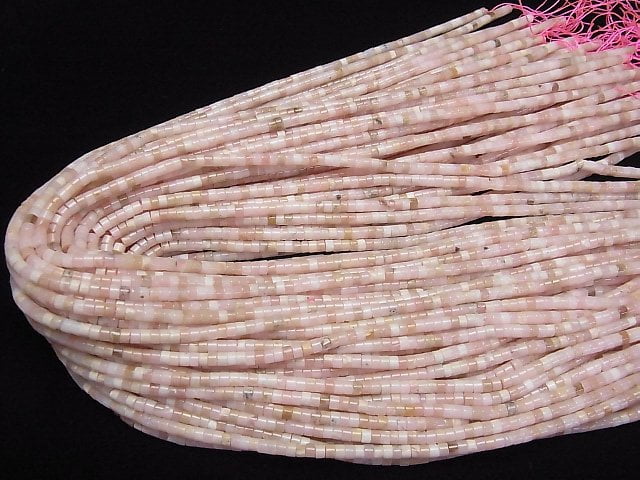 [Video] Pink Opal AA Roundel (Heishi)3x3x2mm 1strand beads (aprx.15inch/37cm)