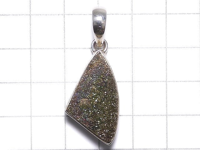 [Video][One of a kind] Rainbow Pyrite Pendant Silver925 1pc NO.2