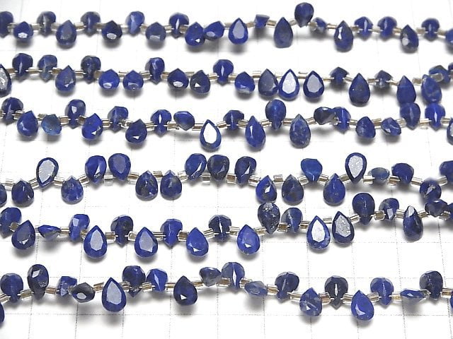 [Video] High Quality Lapislazuli AA++ Pear shape Faceted 8x5mm half or 1strand (28pcs )