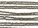 [Video] High Quality! Golden Obsidian Faceted Round 2mm 1strand beads (aprx.12inch/30cm)