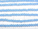 [Video]High Quality! Blue color Jade Faceted Round 2mm 1strand beads (aprx.12inch/30cm)