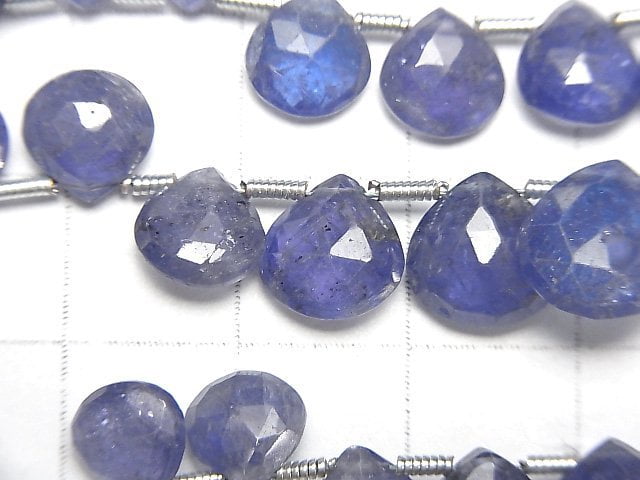 [Video]High Quality Tanzanite AA++ Chestnut Faceted Briolette half or 1strand beads (aprx.7inch/18cm)