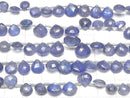 [Video]High Quality Tanzanite AA++ Chestnut Faceted Briolette half or 1strand beads (aprx.7inch/18cm)