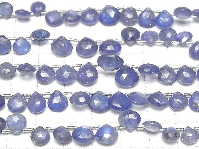 [Video]High Quality Tanzanite AA++ Chestnut Faceted Briolette half or 1strand beads (aprx.7inch/18cm)