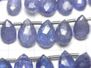 [Video]High Quality Tanzanite AAA- Pear shape Faceted Briolette half or 1strand beads (aprx.7inch/18cm)