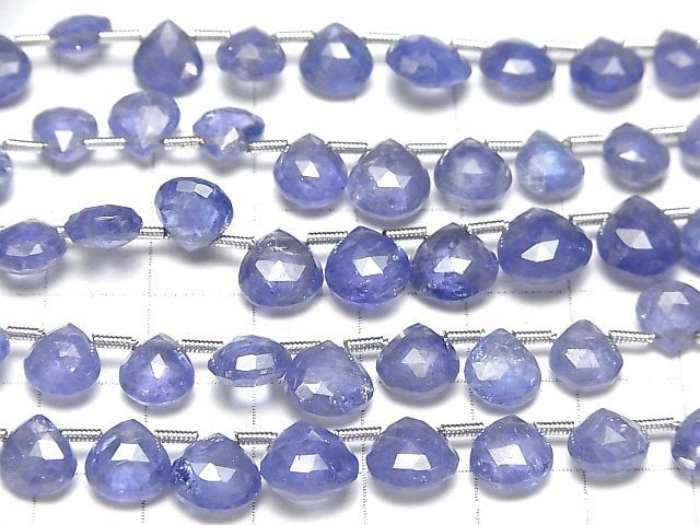 [Video]High Quality Tanzanite AAA- Chestnut Faceted Briolette half or 1strand beads (aprx.7inch/18cm)