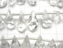 [Video] High Quality Crystal AAA- Rough Drop Faceted Briolette [S Size] 1strand (18pcs)