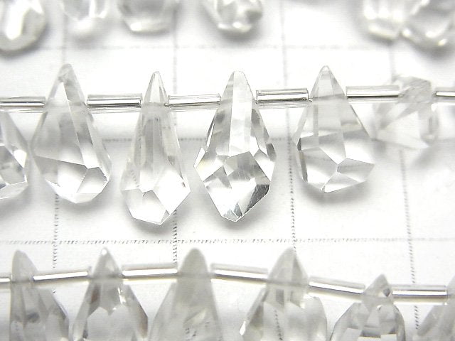 [Video] High Quality Crystal AAA- Rough Drop Faceted Briolette [S Size] 1strand (18pcs)