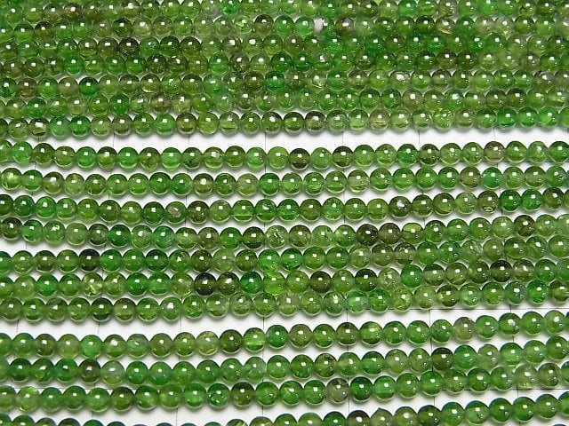 [Video]High Quality Chrome Diopside AAA- Round 3mm 1strand beads (aprx.15inch/37cm)