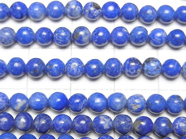 [Video] Lapislazuli A+ Round 4mm 1strand beads (aprx.15inch/38cm)