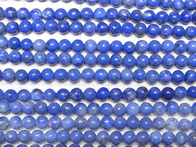 [Video] Lapislazuli A+ Round 4mm 1strand beads (aprx.15inch/38cm)