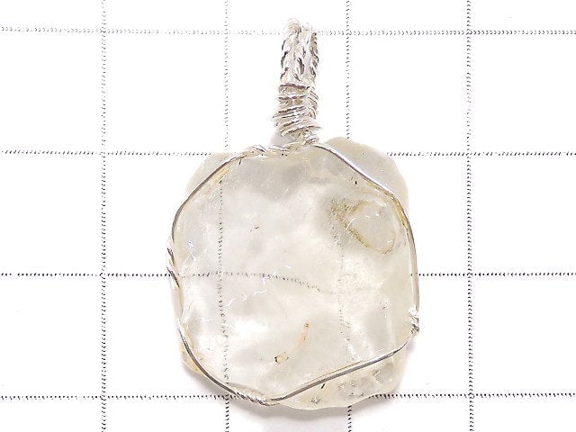 [Video][One of a kind] Libyan Desert Glass Rough Nugget Pendant Silver925 NO.18