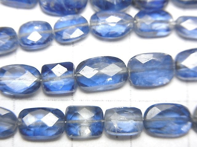 [Video]High Quality Kyanite AA++ Square -Faceted Rectangle 1strand beads (aprx.9inch/23cm)