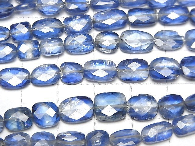 [Video]High Quality Kyanite AA++ Square -Faceted Rectangle 1strand beads (aprx.9inch/23cm)