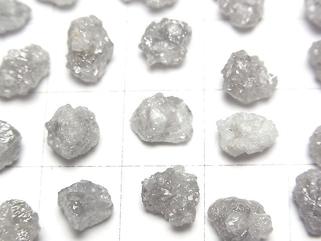 [Video] Gray-Off White Diamond Loose stone Rough Nugget [L size] 3pcs