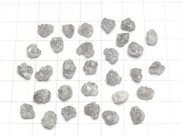 [Video] Gray-Off White Diamond Loose stone Rough Nugget [L size] 3pcs