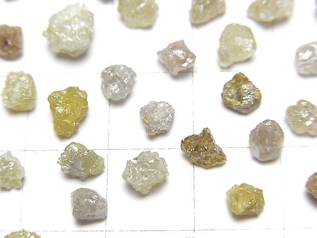 [Video] Brown-Off White Diamond Loose stone Rough Nugget 5pcs