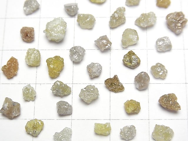 [Video] Brown-Off White Diamond Loose stone Rough Nugget 5pcs